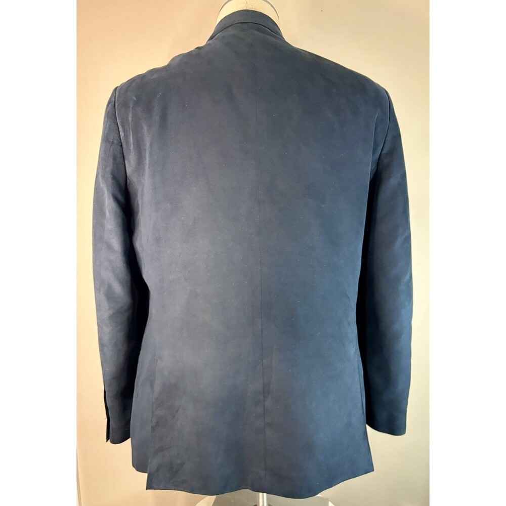 Nautica Sport Coat Men’s 44R Branford Faux Suede Blazer Suit Jacket Navy Blue - Picture 3 of 10